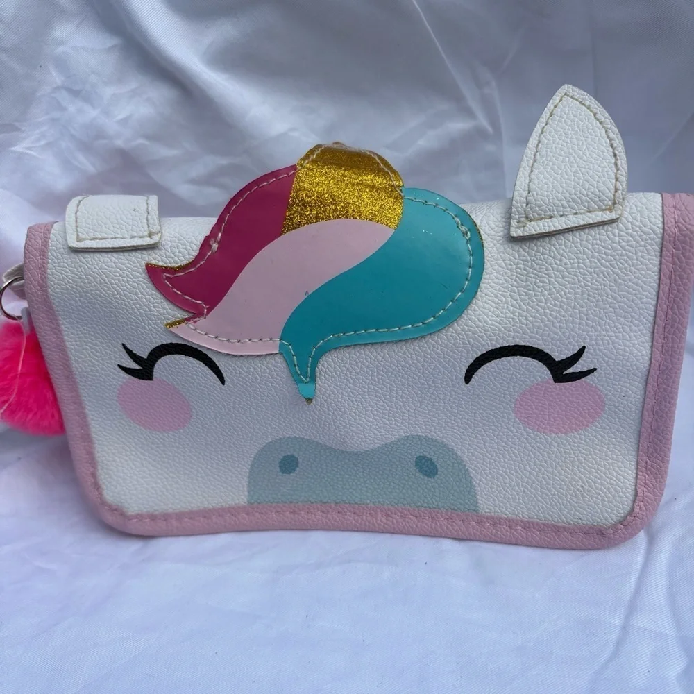 Charming White and Pink Unicorn Bag